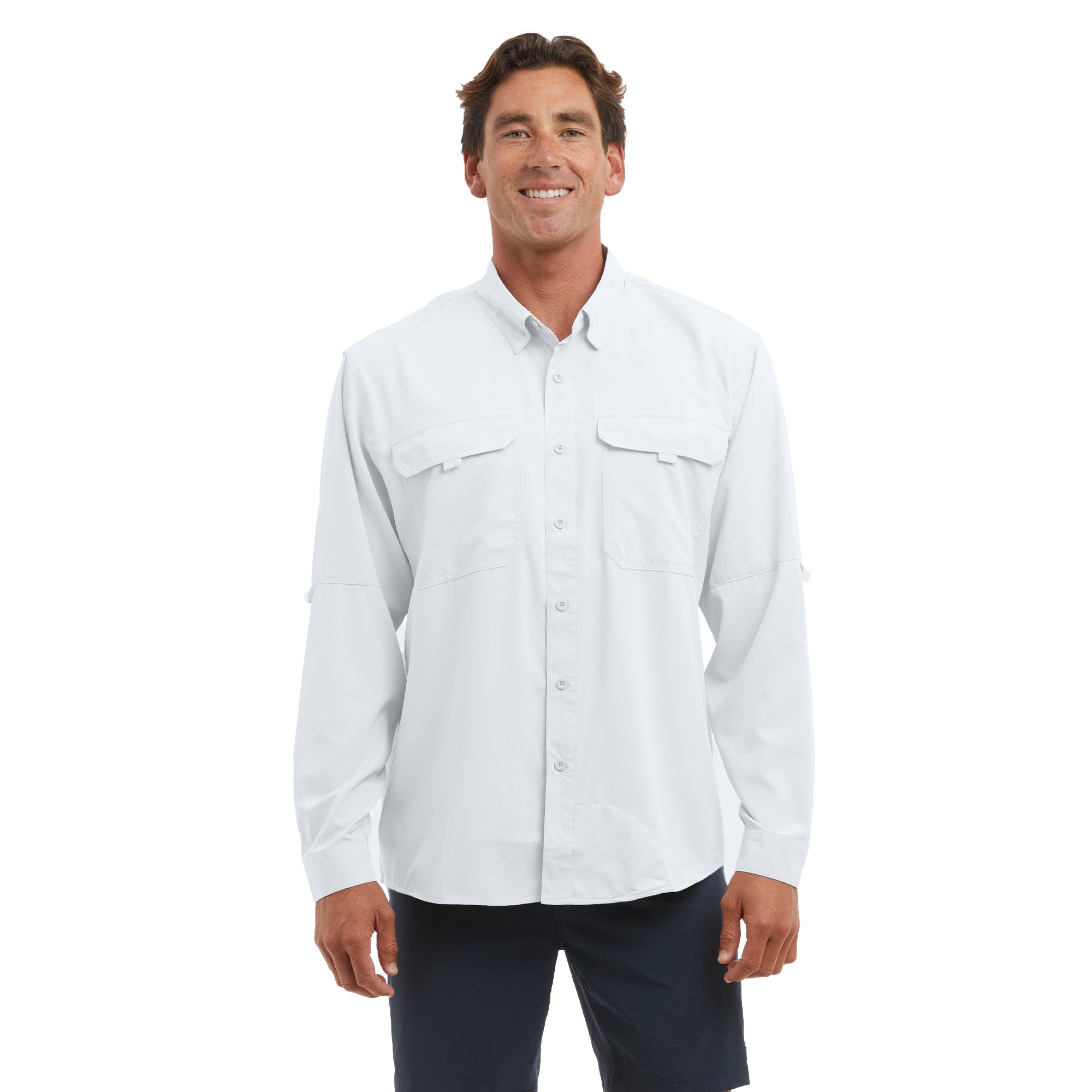 Pelagic Keys LS camicia uomo bianca UPF 50+