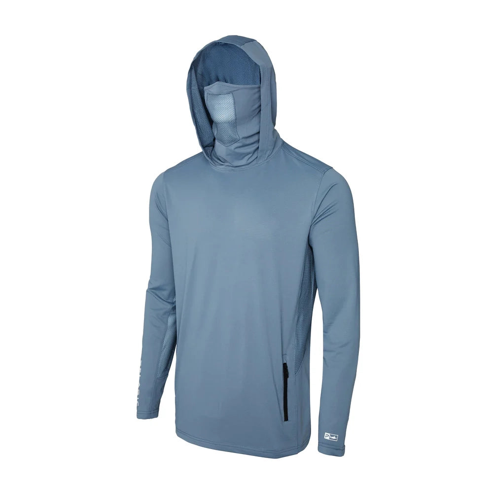 PELAGIC Exo-Tech felpa cappuccio petrolio S-3XL UPF 50+