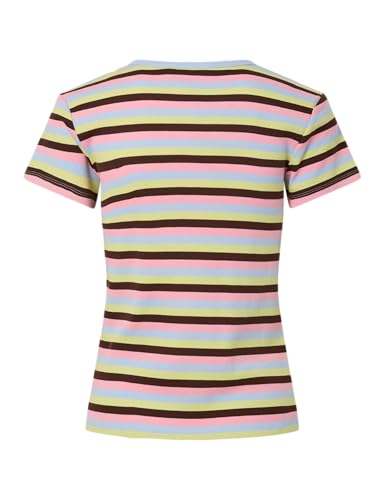 Pieces Pcmay SS Striped maglietta donna L a righe