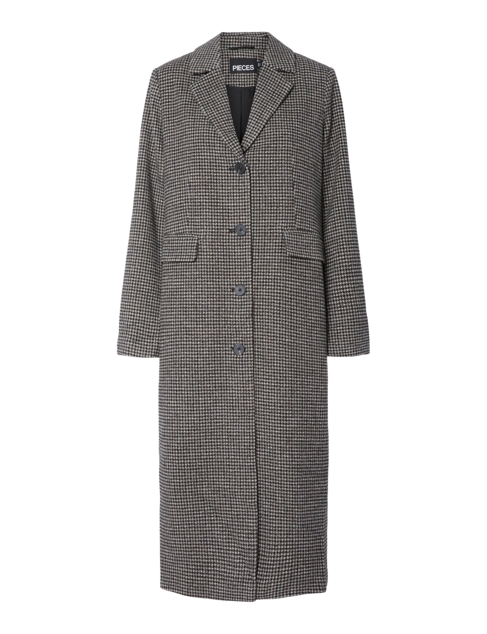 Pieces Pcjadine Long Check Coat cappotto donna XS a quadri