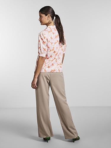 Pieces Pckasey camicia donna floreale corte