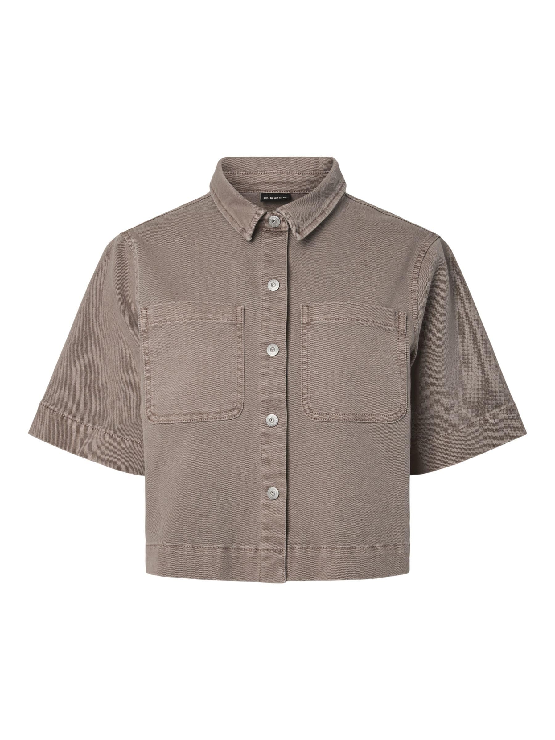 Pieces Pcsalume camicia donna maniche corte cotone
