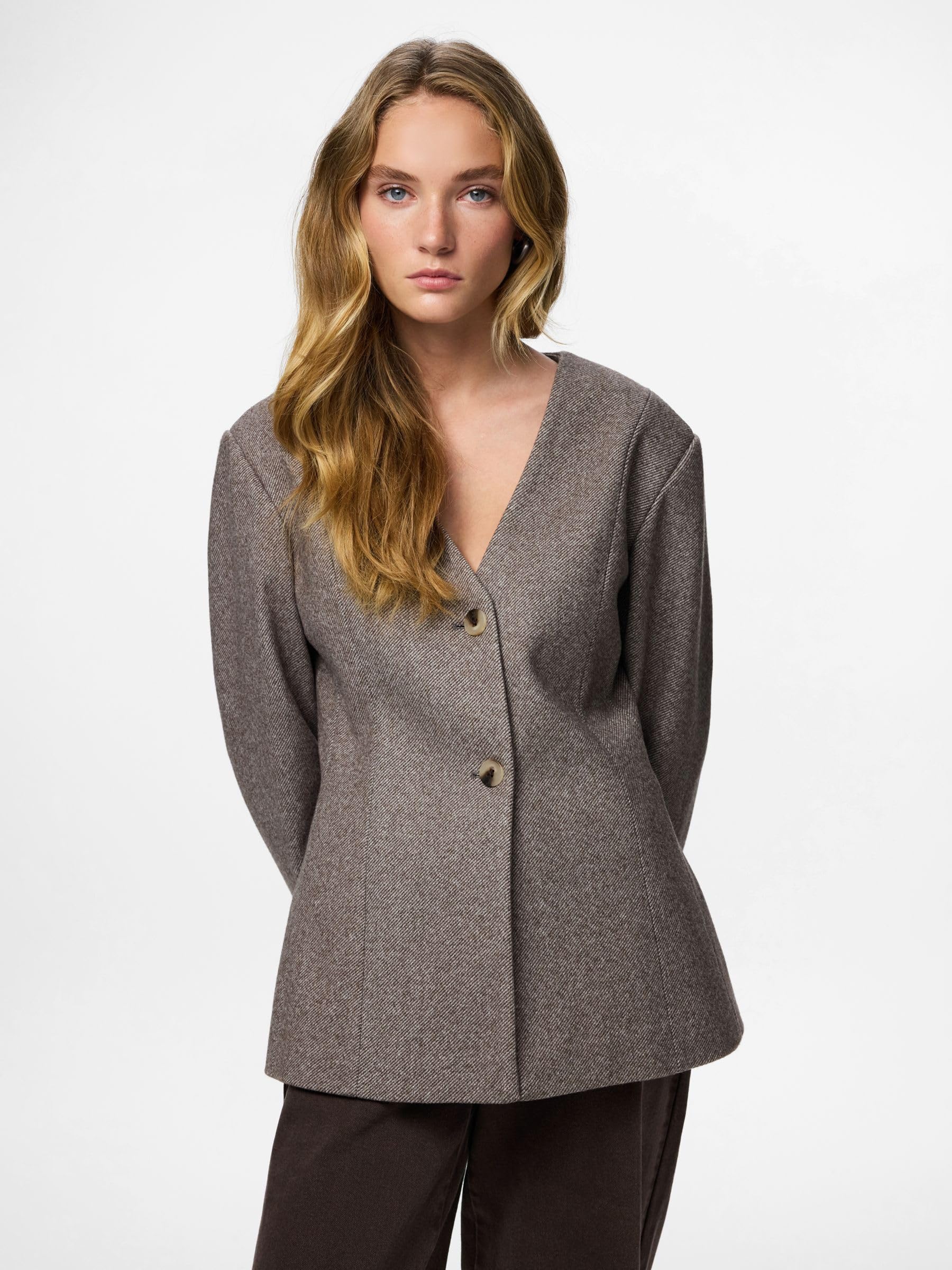 Pieces Pcriley LS Blazer Donna Taglia L Comodo