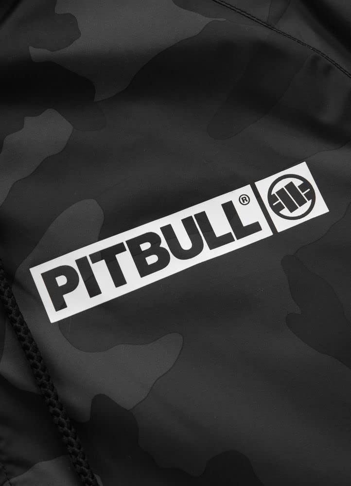 Pitbull giacca antivento uomo con cappuccio nylon tasche zip