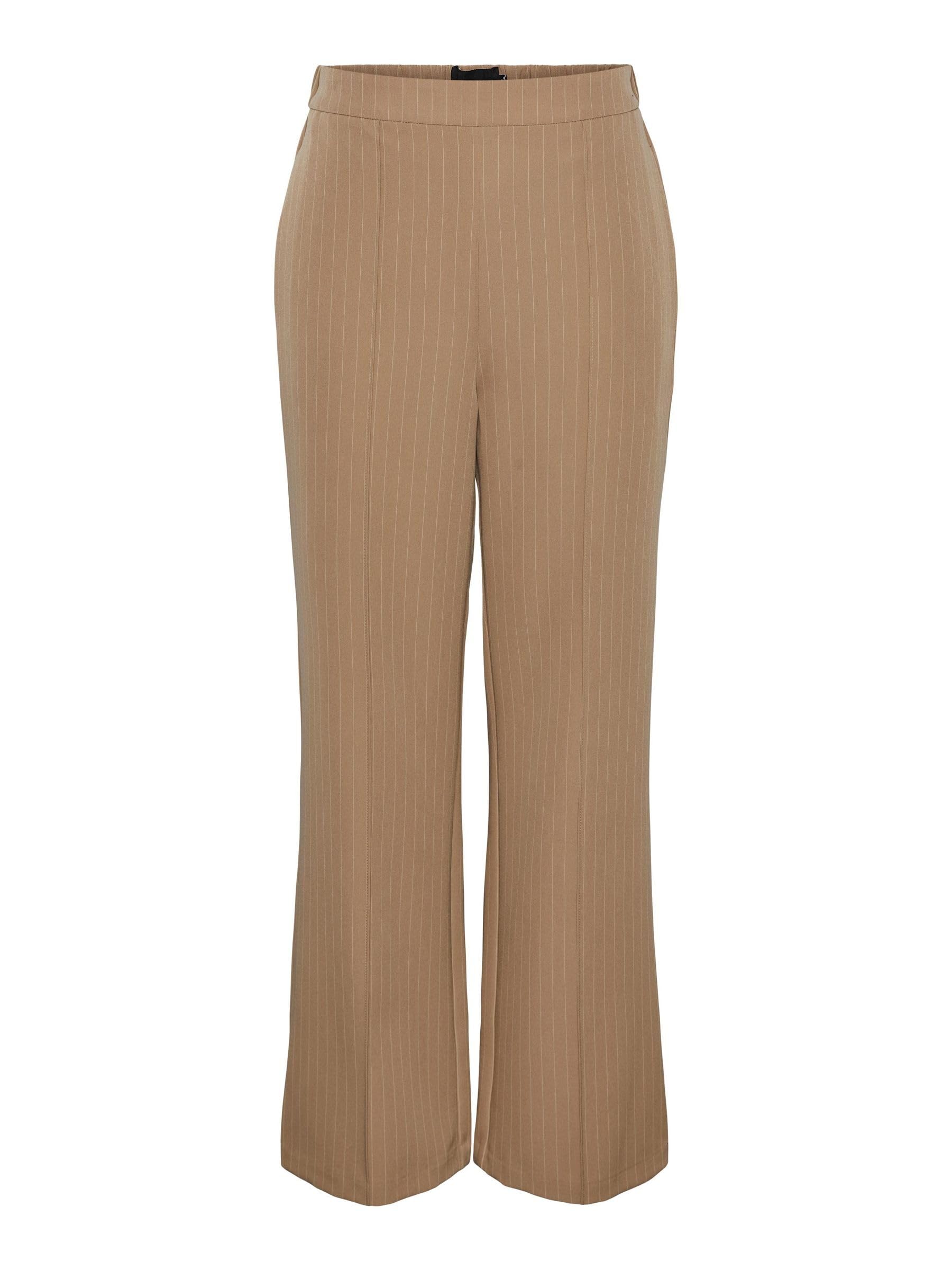 Pieces Pcbozzy HW Pantaloni Larghi Donna 30W/32L Rigati