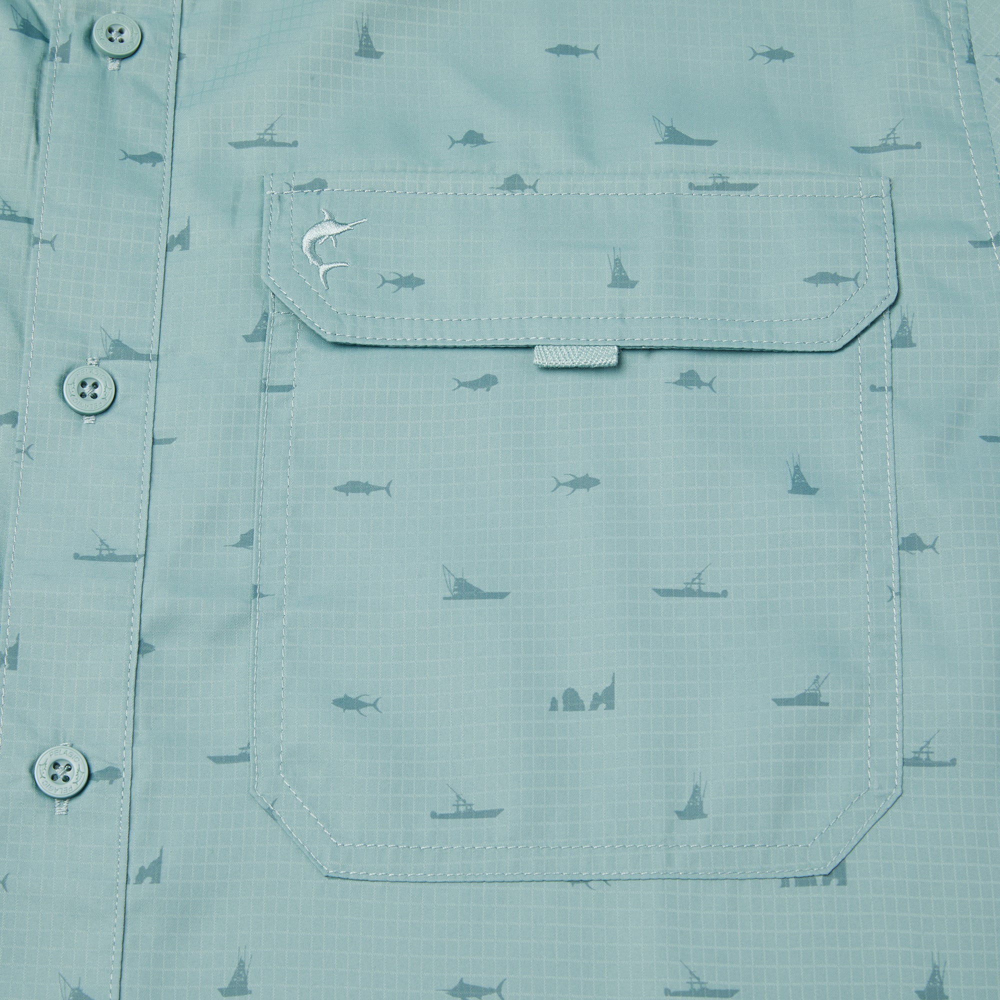 Pelagic Keys Mini Arch camicia trellis UPF 50+