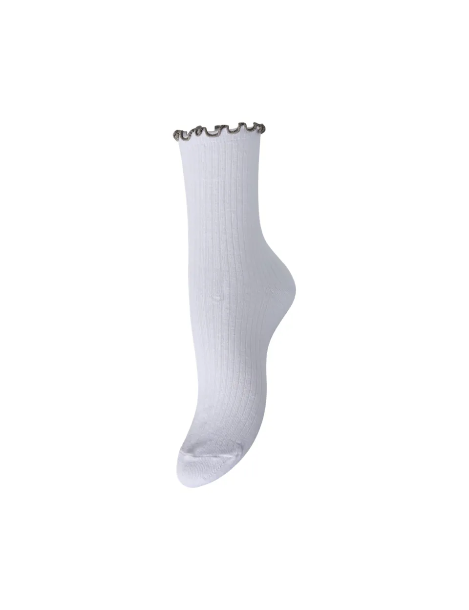 Pieces Pcafia Contrast Frill calze bianche taglia unica volant