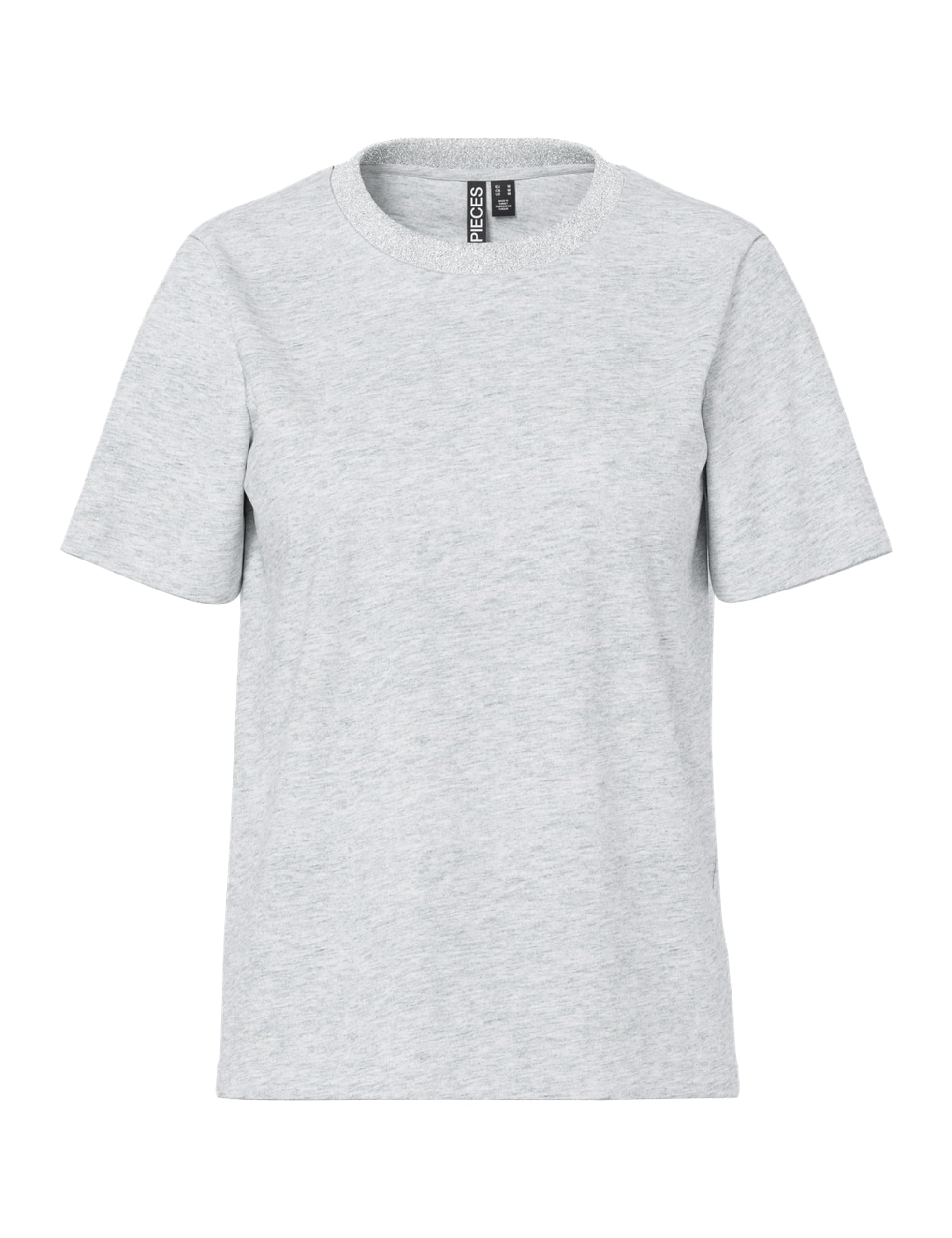 Pieces Pcria SS Lurex Neck Tee Jrs Noos BC t-shirt donna