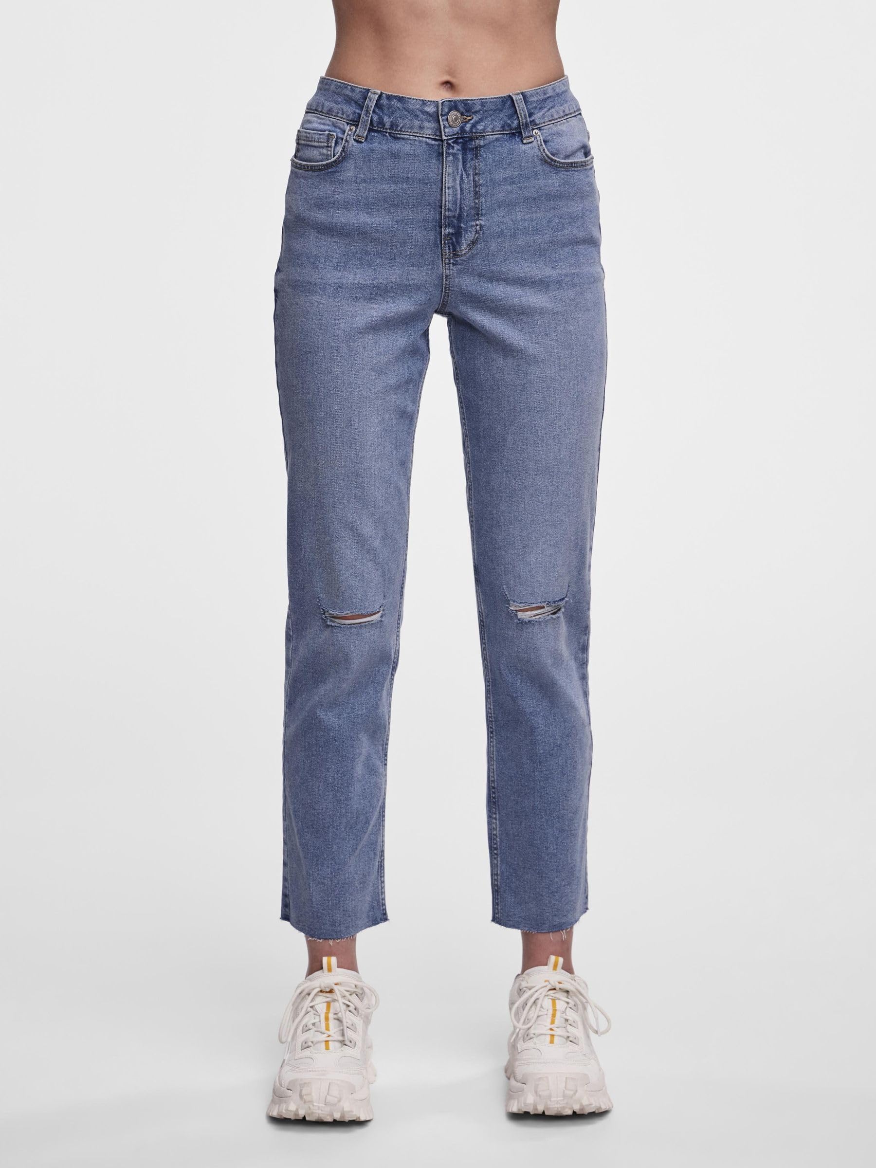 Pieces jeans donna 26W/30L blu denim medio