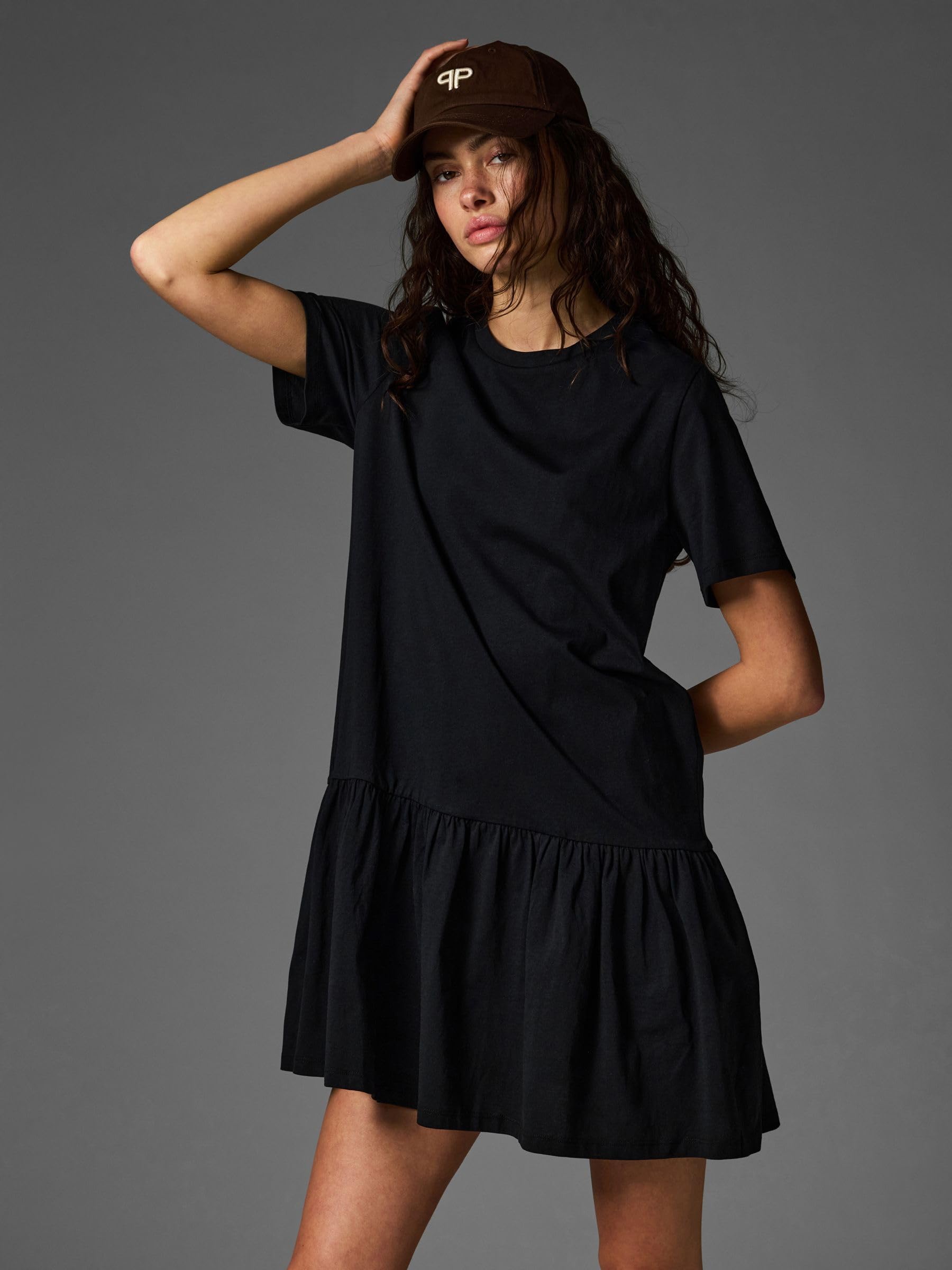 Pieces Pcdisso Abito Donna Nero Jersey Collo Tondo