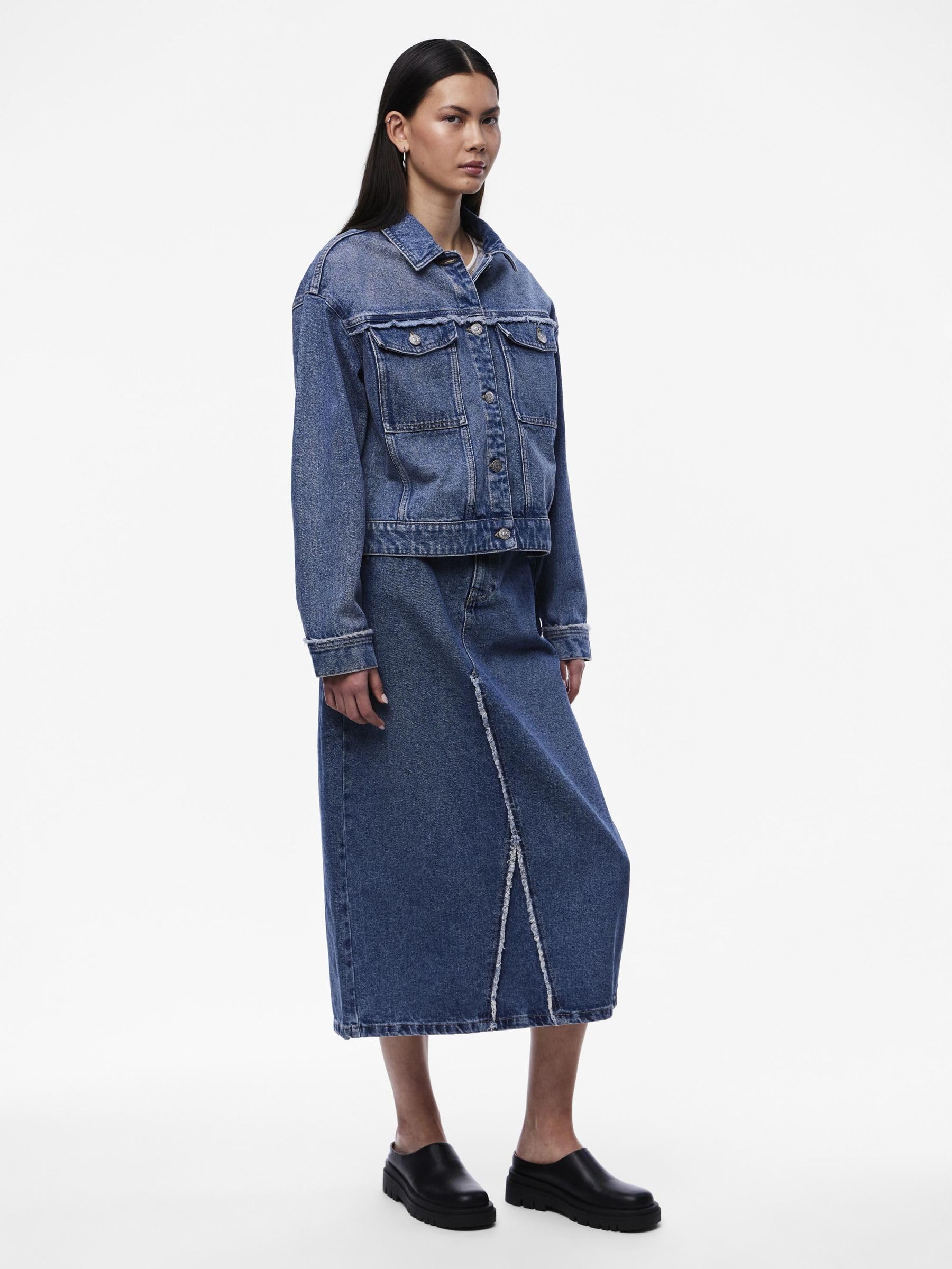 Pieces Pcalfi LS giacca jeans donna M