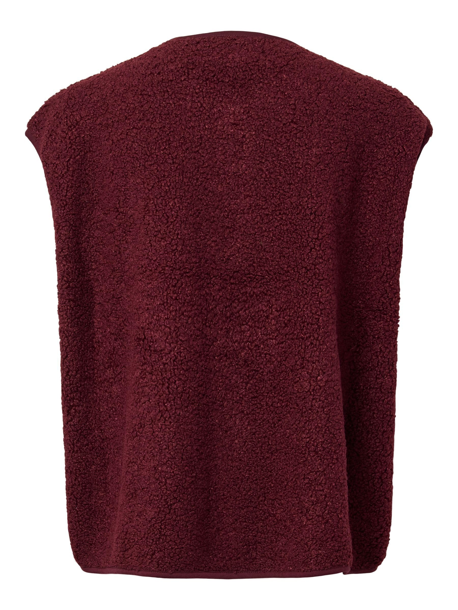 Pieces Pckatty Teddy Vest Bc gilet donna Tawny Port