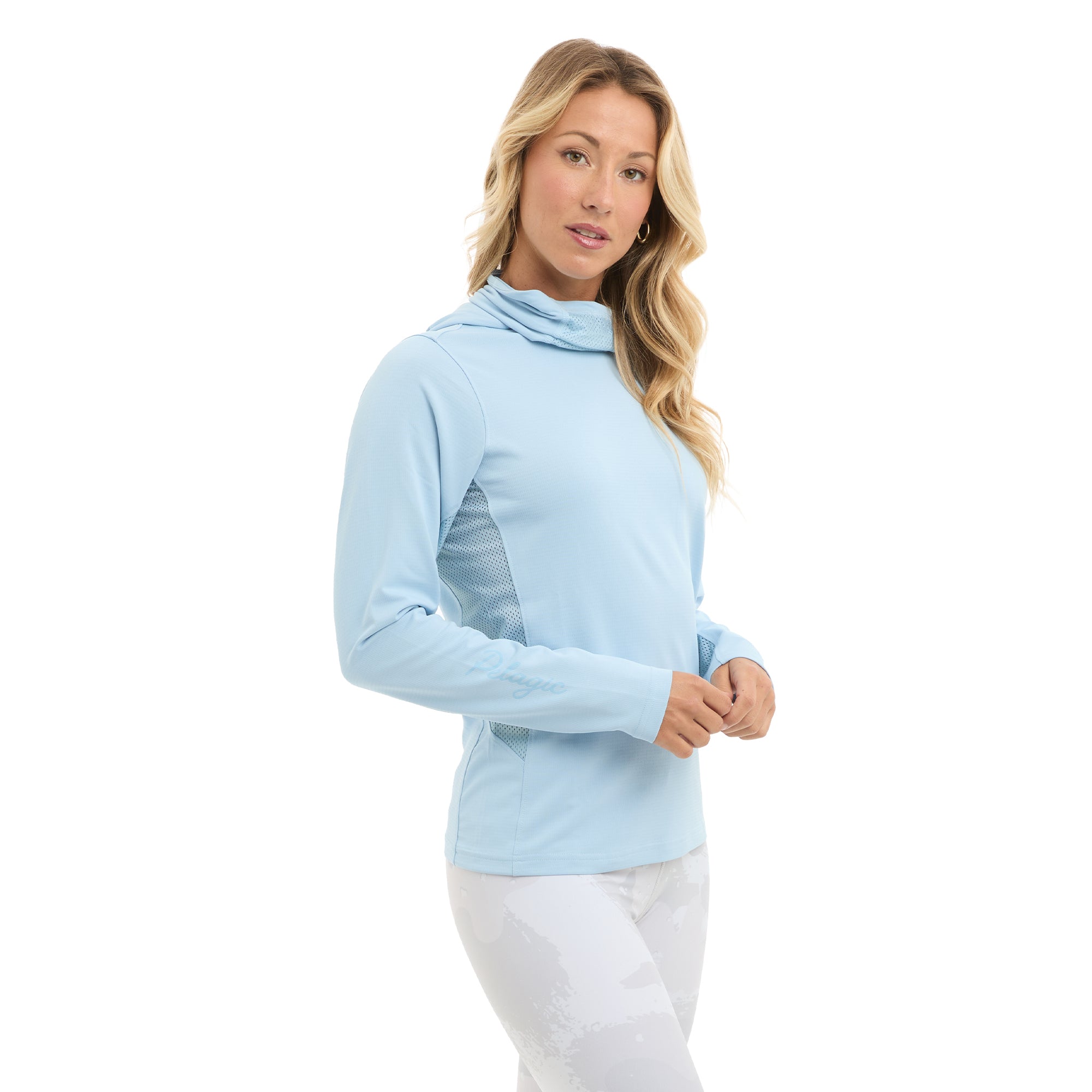 Pelagic Exo-Tech maglia donna manica lunga azzurra UPF 50+