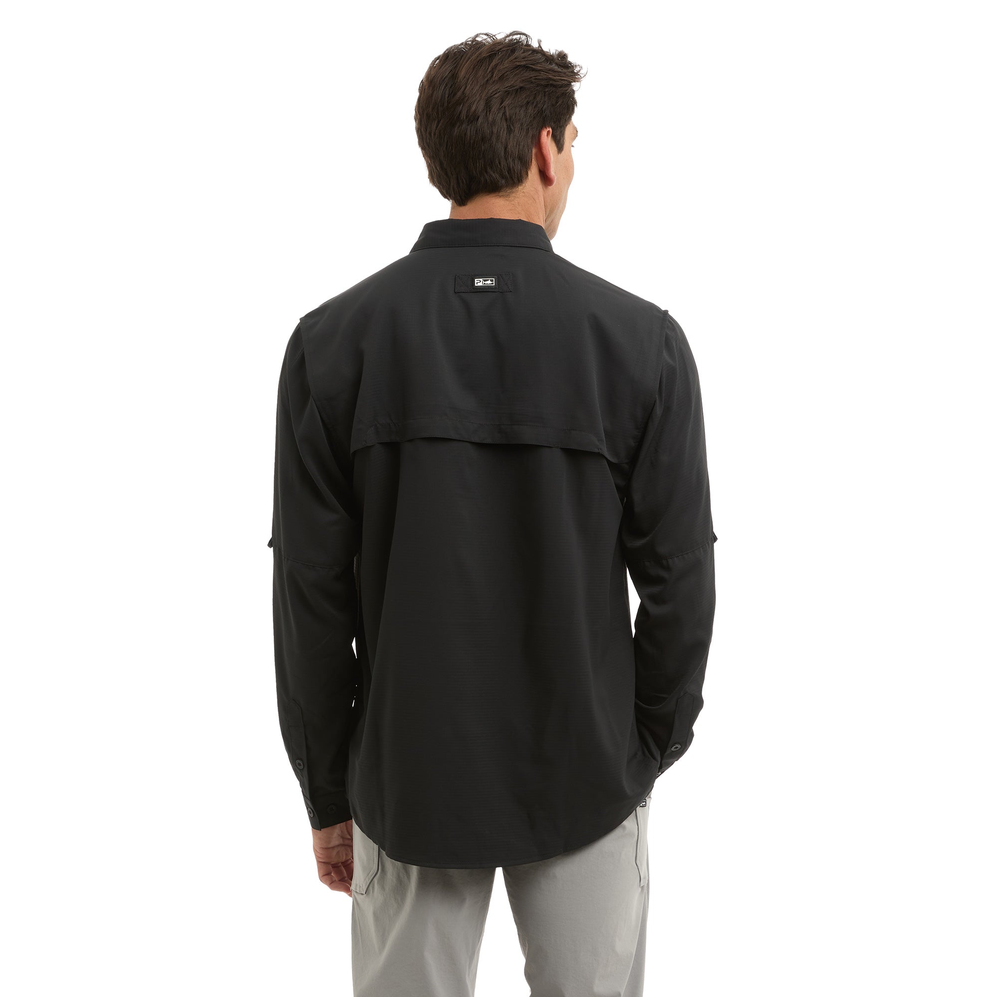 Pelagic Keys LS camicia uomo nera UPF 50+