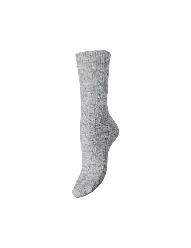 Pieces Pcnonna Xmas Socks Calzini Donna Grigio Melange