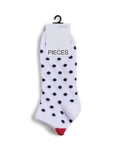 Pieces calze glitterate bianche 2 pezzi uso quotidiano
