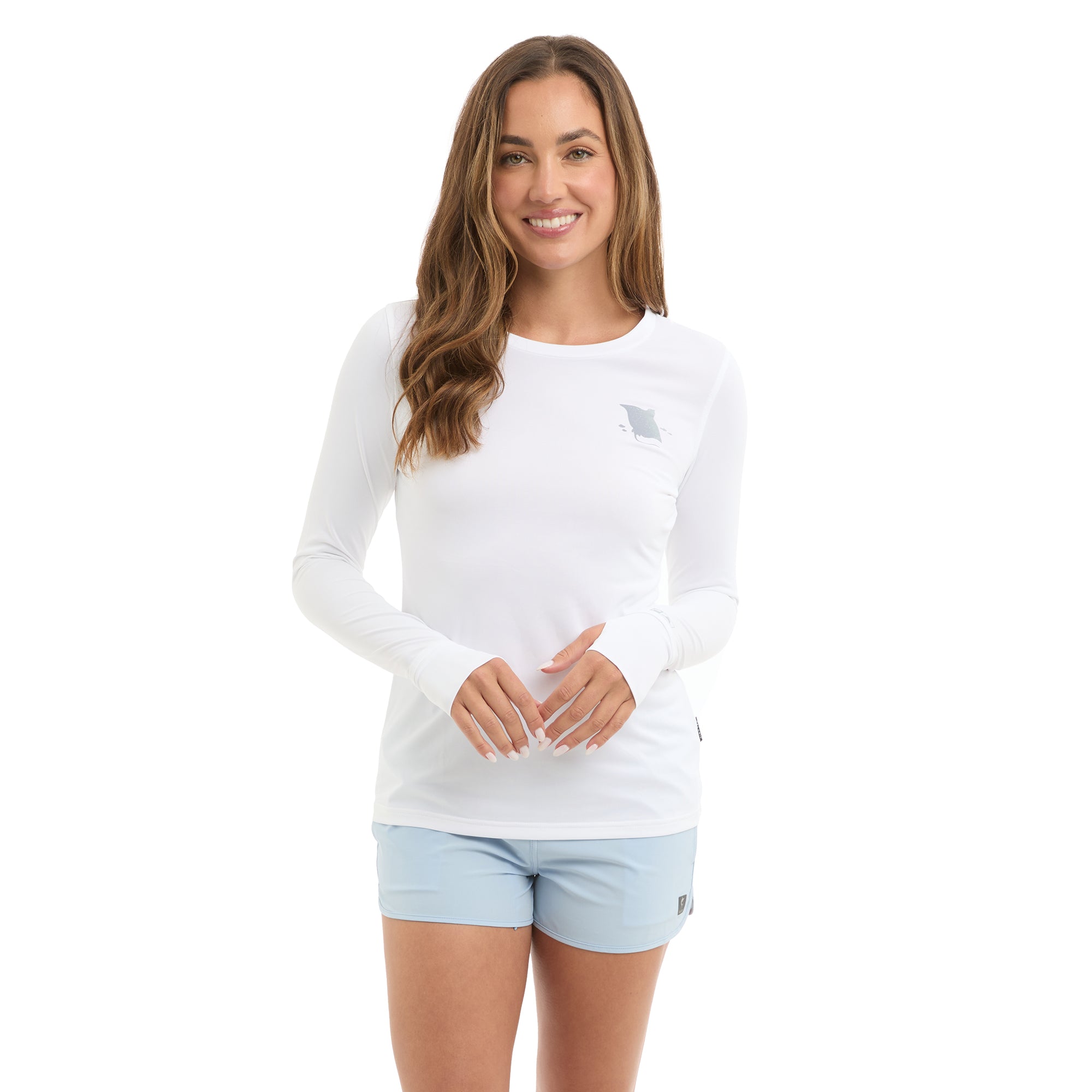 Pelagic Aquatek Raya maglia manica lunga donna bianca UPF 50+