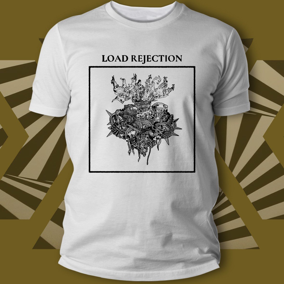 Matrix Music Store Tee-Records Load Rejection Cuore Sacro t-shirt cotone