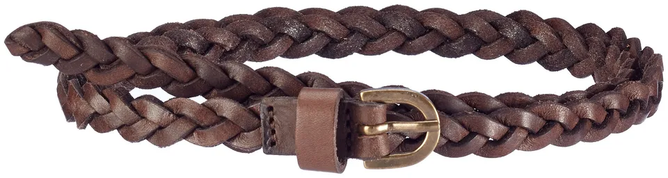 Pieces & Peace cintura donna pelle marrone mocca fibbia opaca
