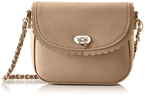 Pieces Pcsolvej Cross Body borsa a spalla beige similpelle