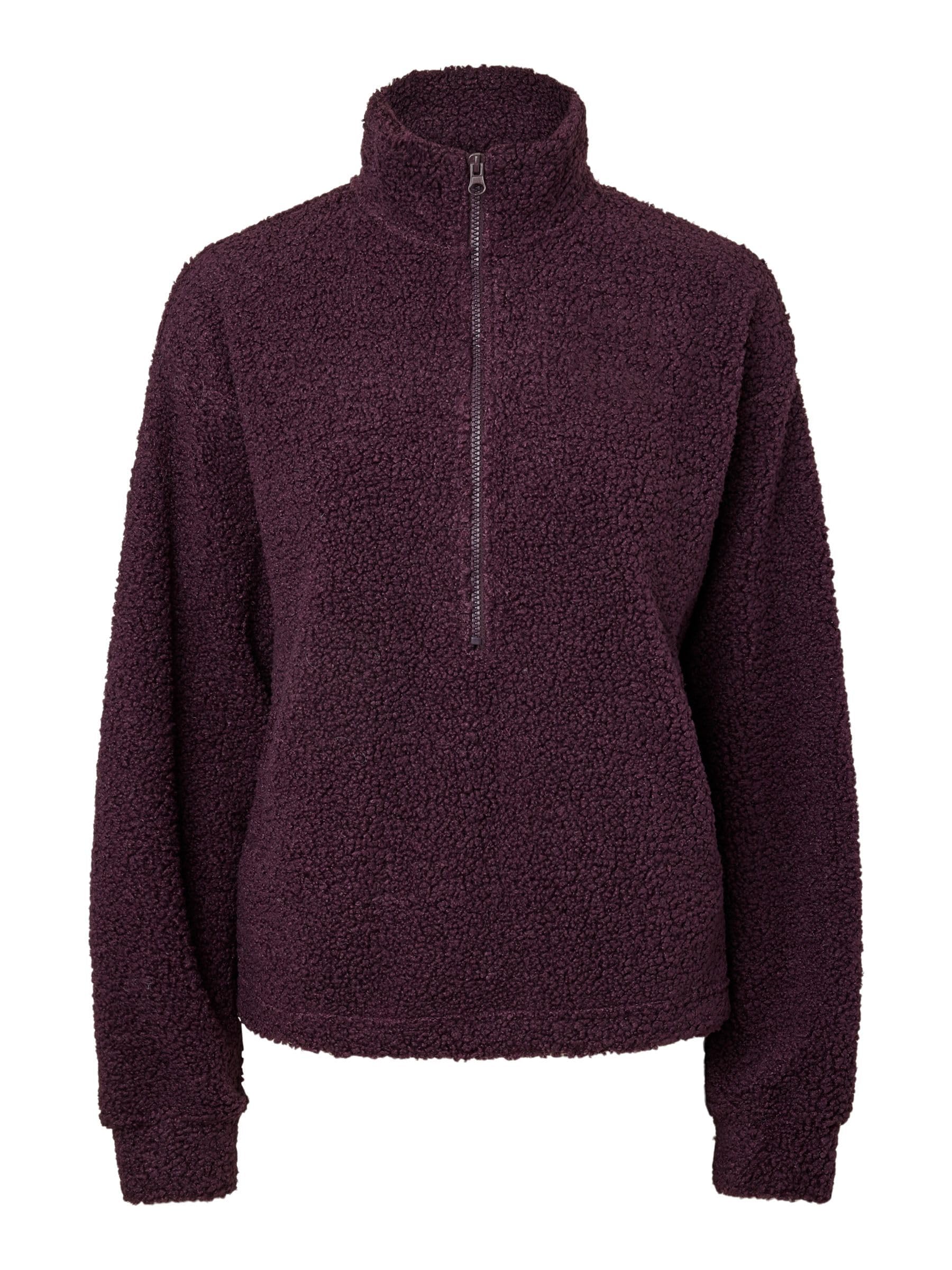 Pieces Pckatty Teddy Half Zip giacca donna mezza zip teddy