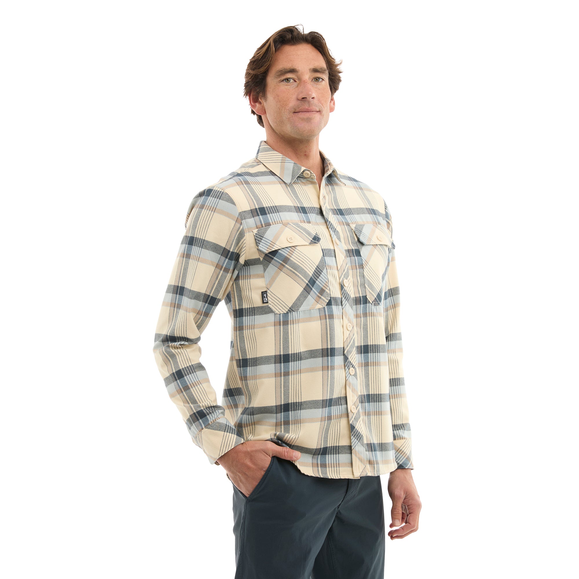 PELAGIC Faroe camicia flanella Sand cotone bio