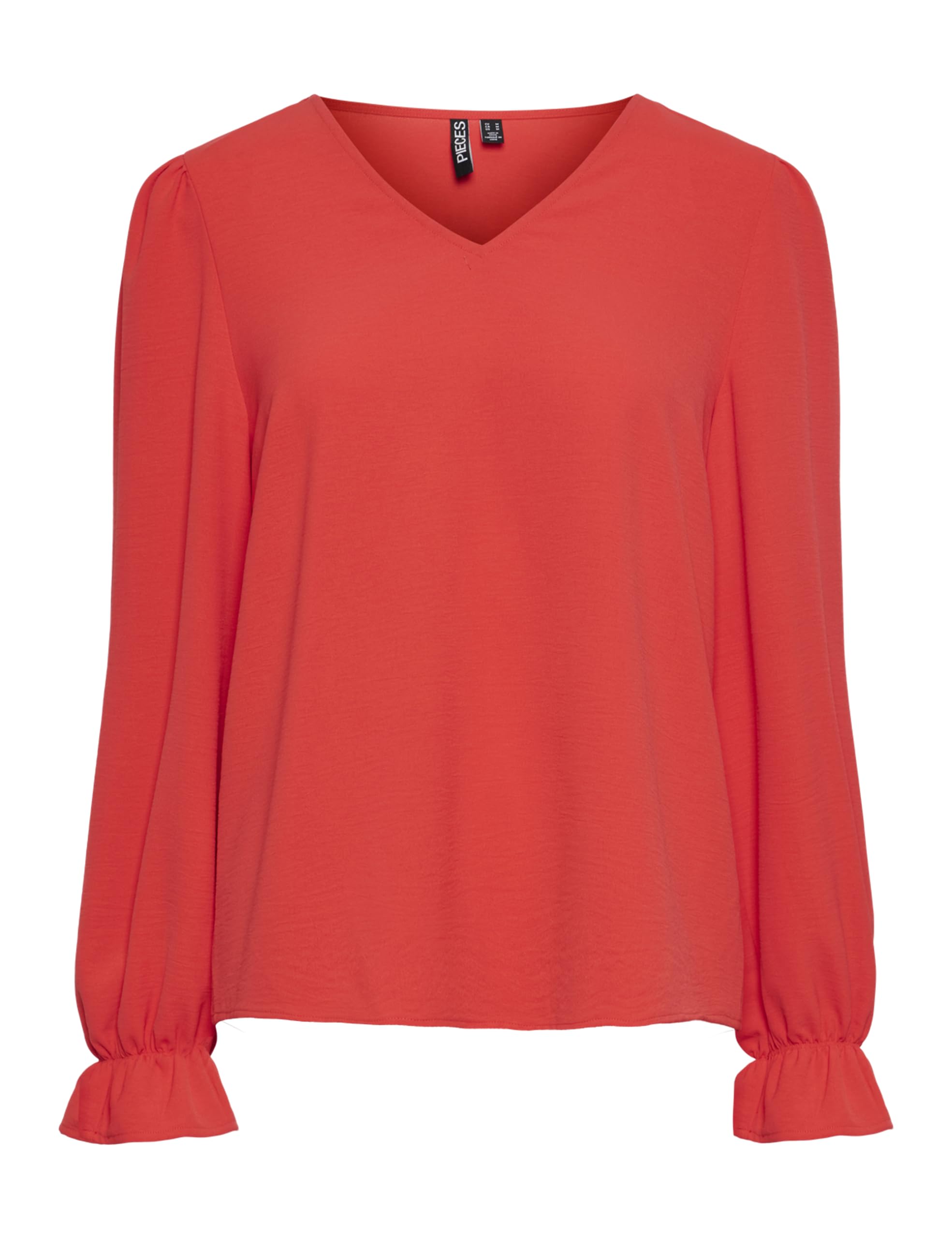 Pieces Pctiffany LS V-Neck camicia donna L maniche lunghe
