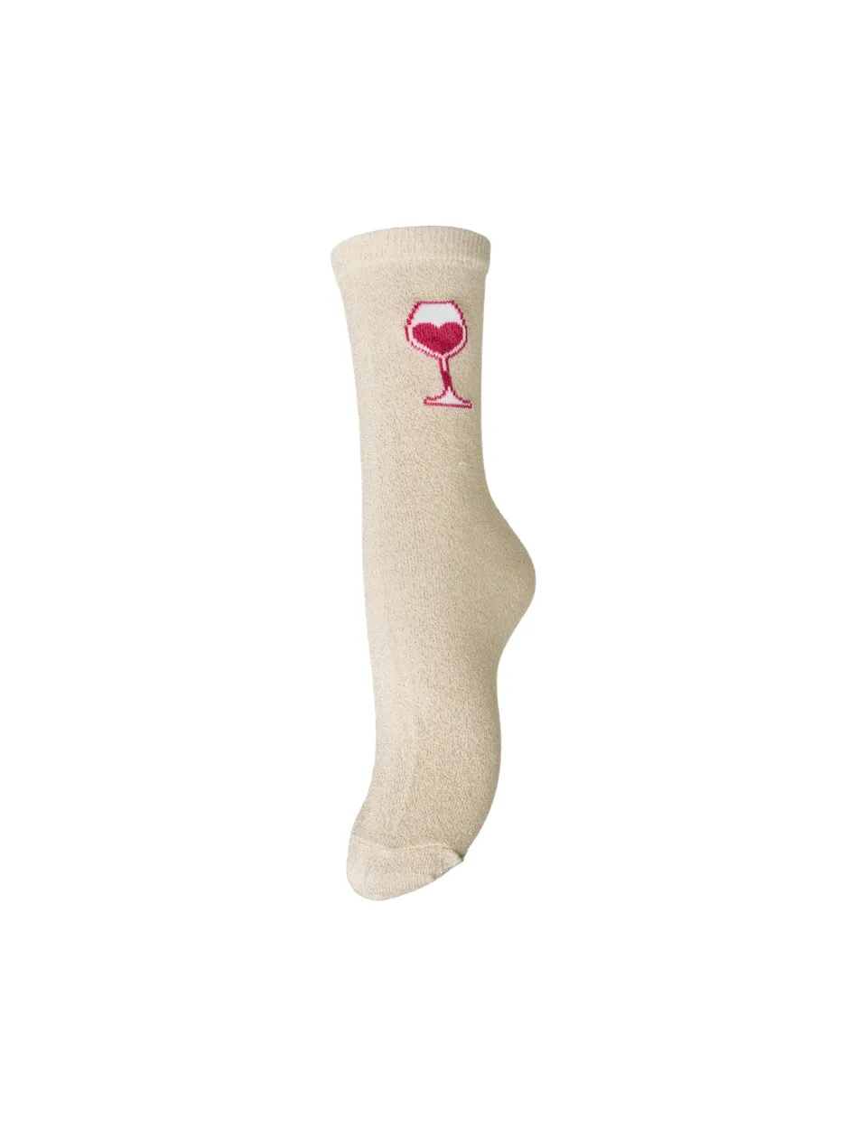 PIECES Pcnolia Lurex EMB calzini donna betulla taglia unica