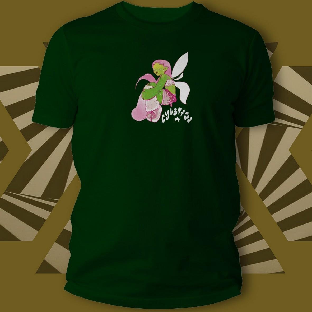 Matrix Tribe Cyb3rfaes Cyberfairy t-shirt stampa cotone