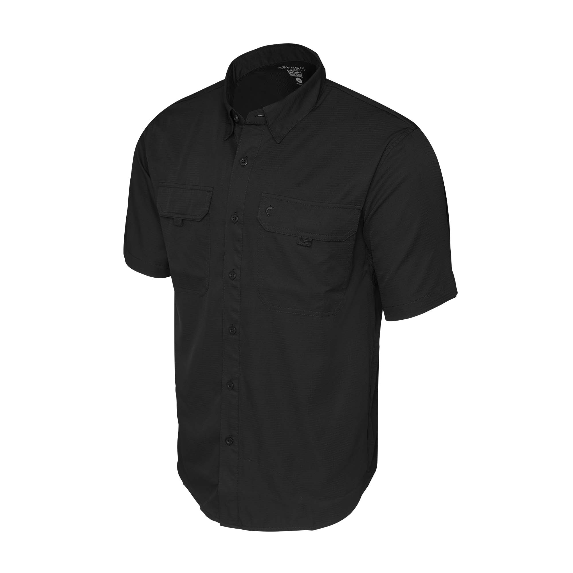 Pelagic Keys camicia uomo manica corta Nero traspirante