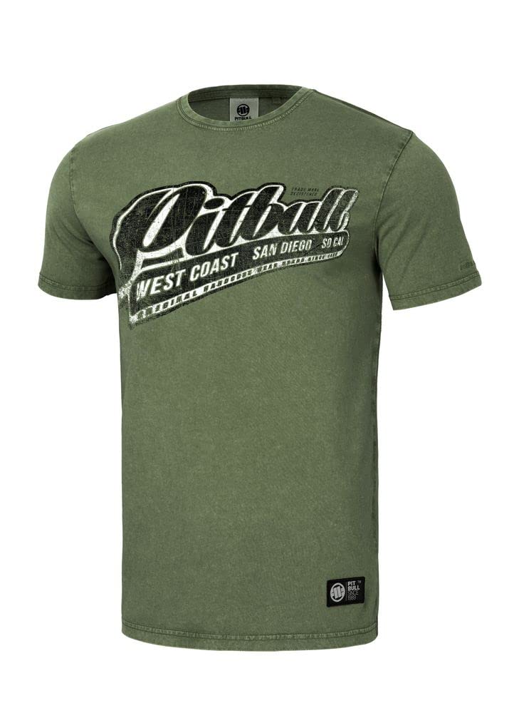 Pit Bull West Coast Denim Washed t-shirt uomo cotone