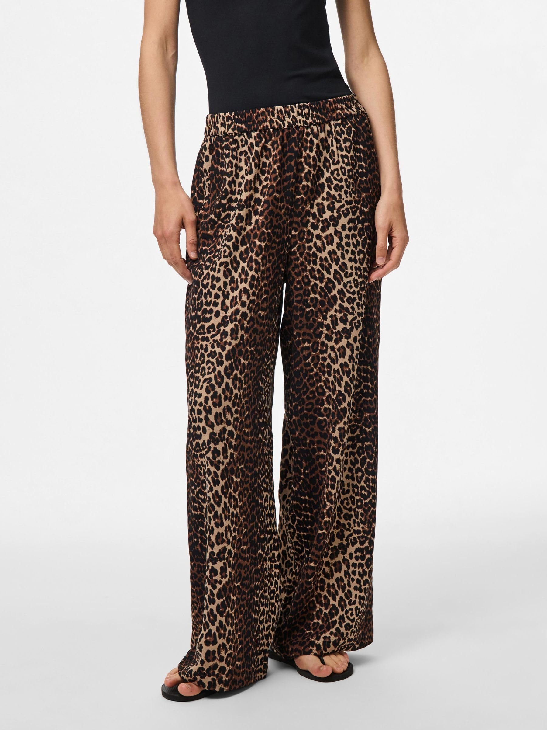 Pieces Pctiffany pantaloni donna larghi vita alta taglia XS
