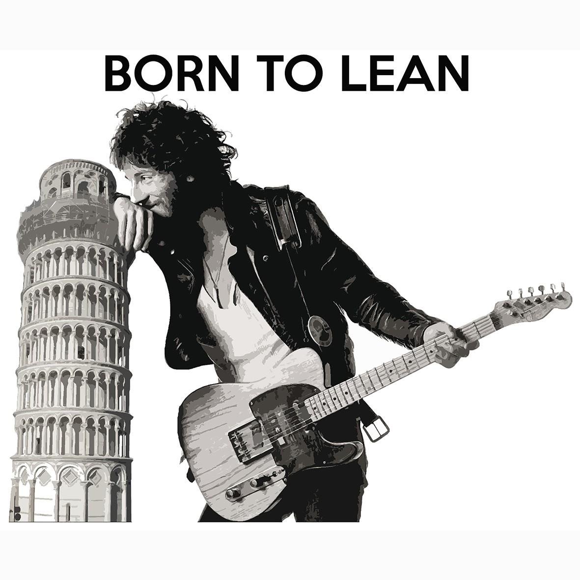 Matrix Music Store Touristic-Tee Pisa Born To Lean t-shirt unisex cotone