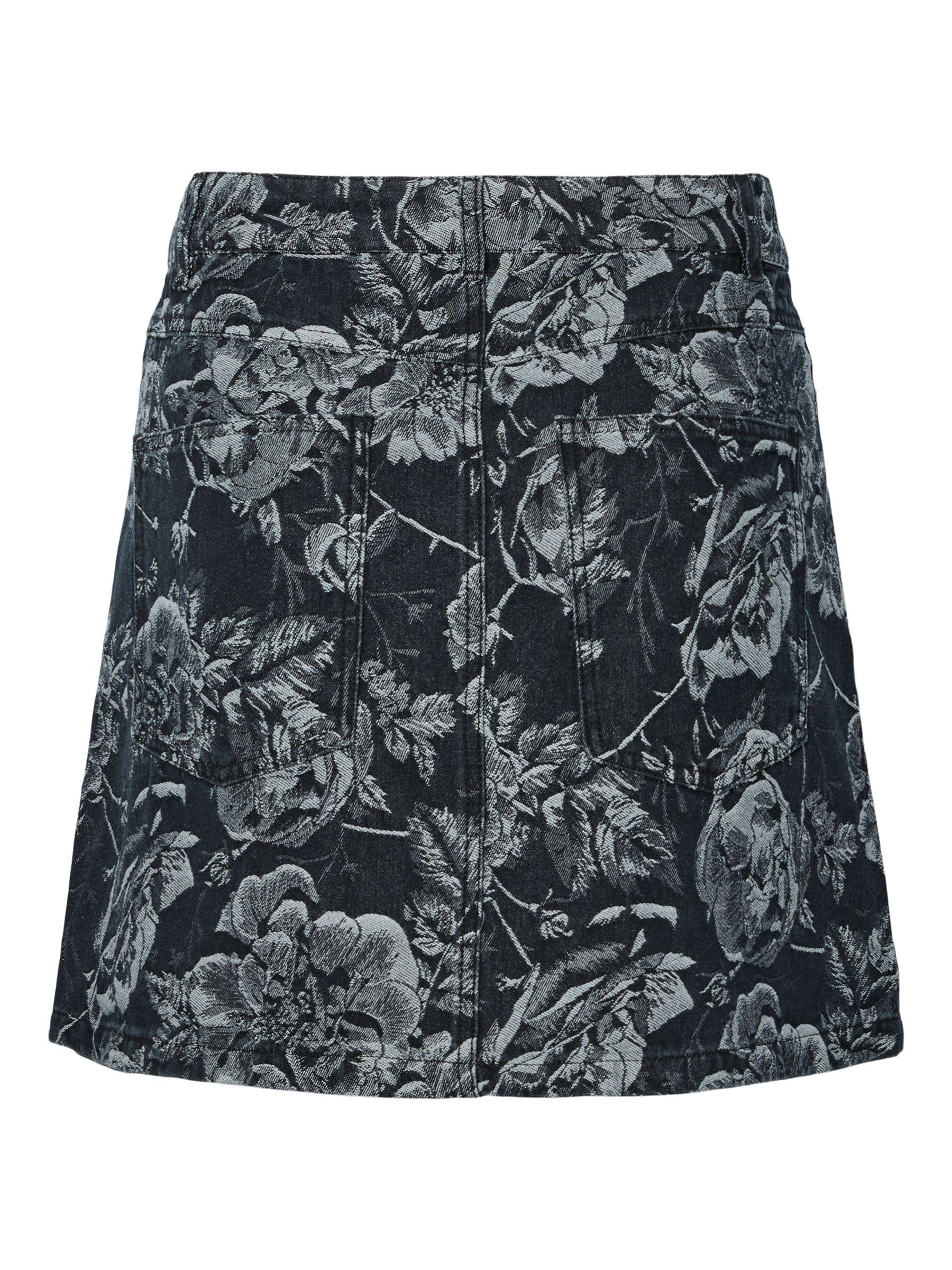 Pieces Pcmarosa MW Denim gonna donna nera M traspirante