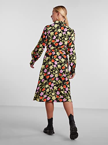 Pieces Pcblossom LS Wrap Dress vestito M a portafoglio