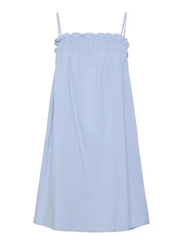 Pieces Pcmuna Slip Short Dress vestito blu di cachemire corto