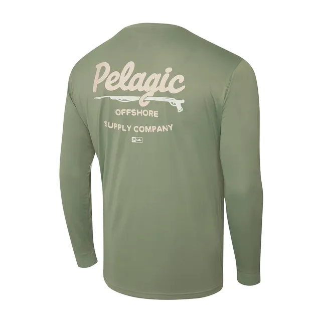 Pelagic Aquatek Gunner maglia manica lunga mangrove UPF 50+