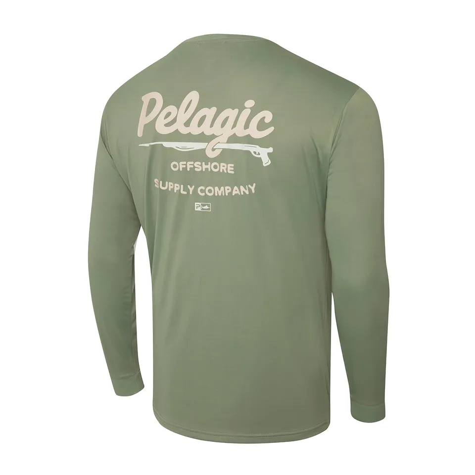 Pelagic Aquatek Gunner maglia manica lunga mangrove UPF 50+