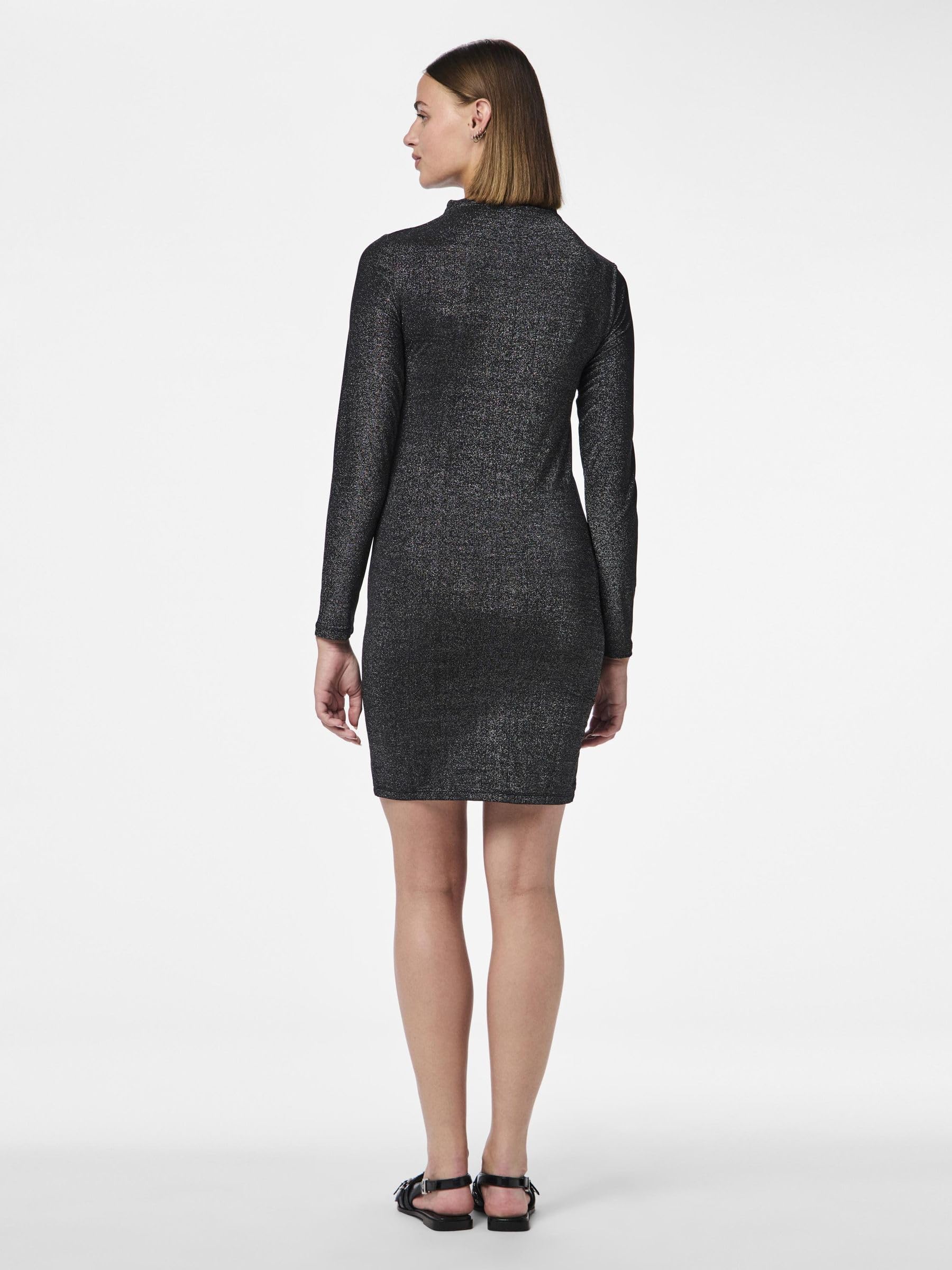 Pieces Pcmonica LS Glitter Dress Noos vestito donna taglia M