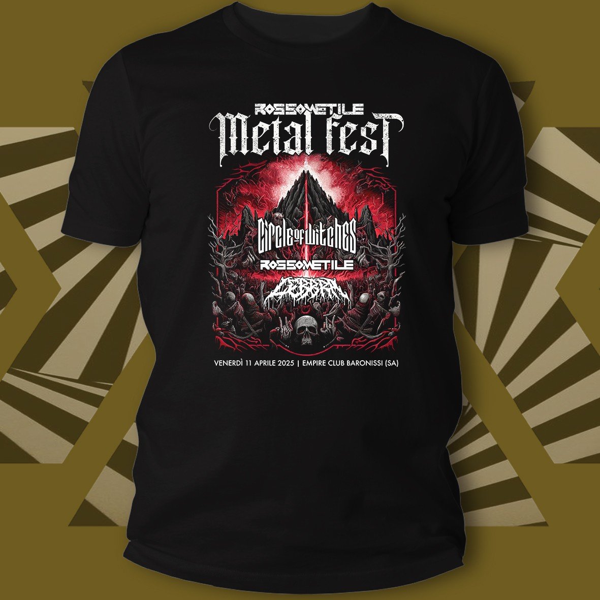Matrix Music Store Metal Fest Rossometile t-shirt cotone organico
