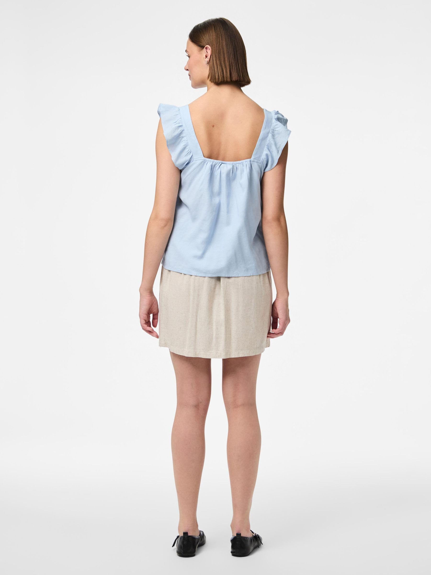 Pieces Ppia top donna smanicato tessuto traspirante