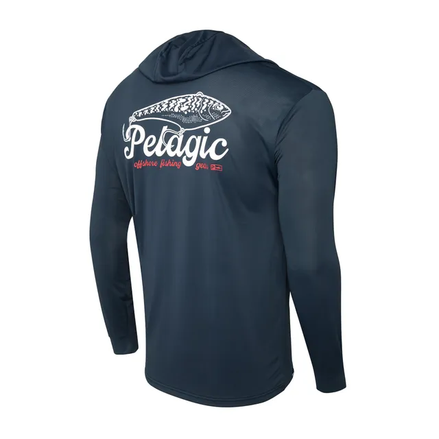 PELAGIC Aquatek Hook Em maglia pesca blu navy UPF 50+