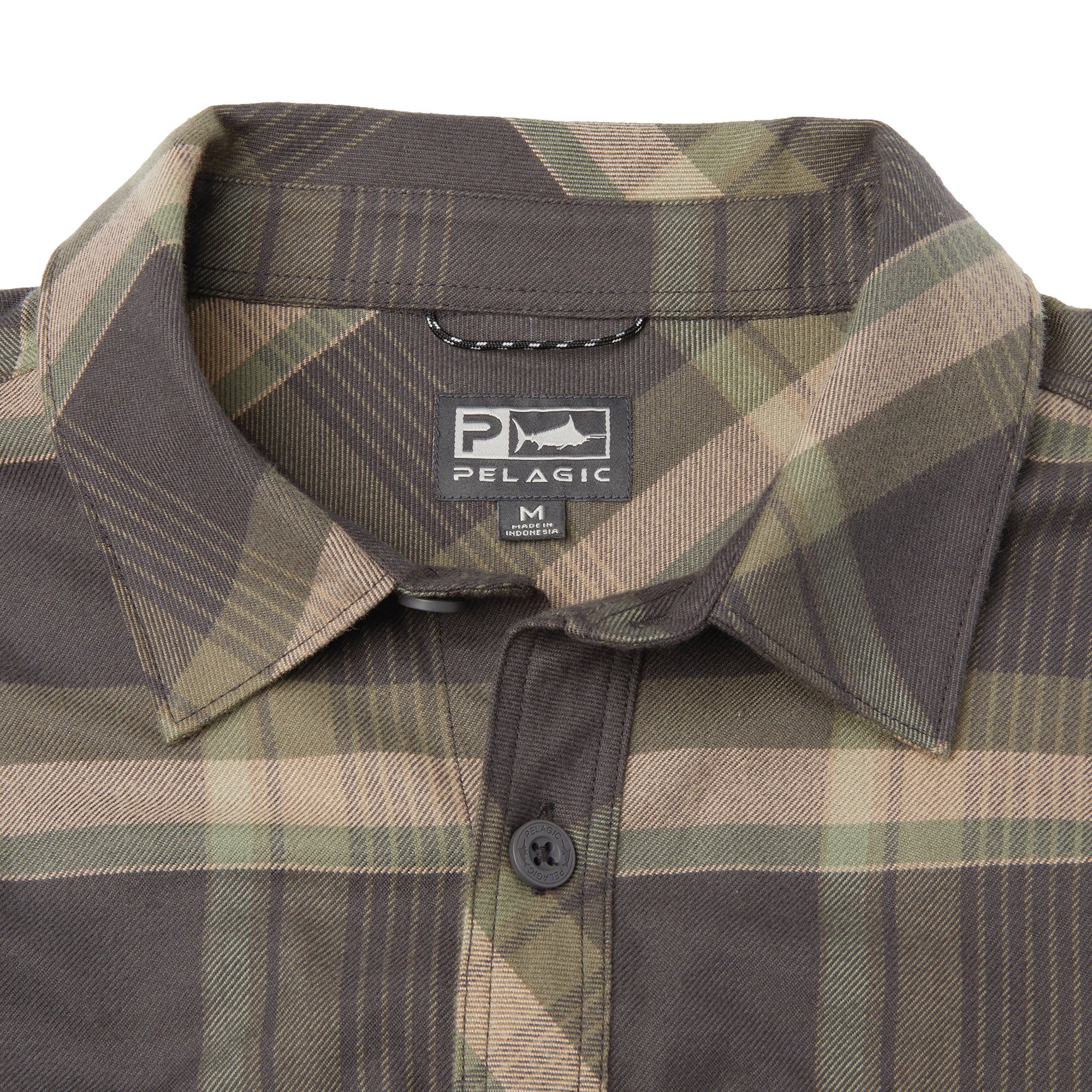 Pelagic Faroe camicia flanella uomo Mangrove cotone bio