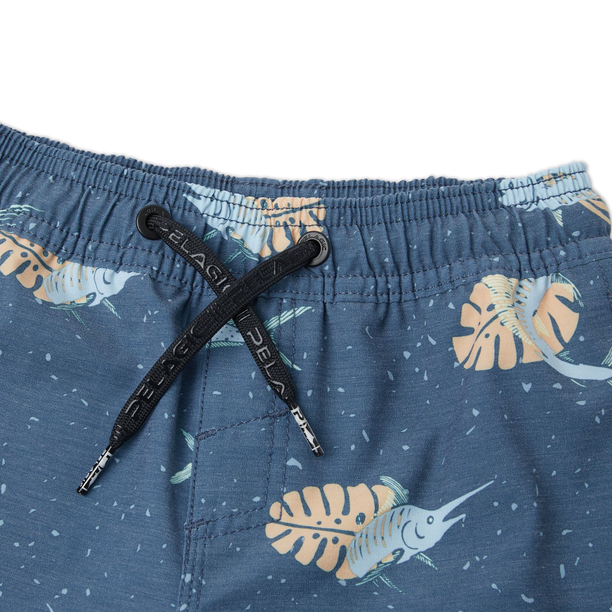 Pelagic Kid's Dockside shorts bambino Smokey Blue elasticizzati
