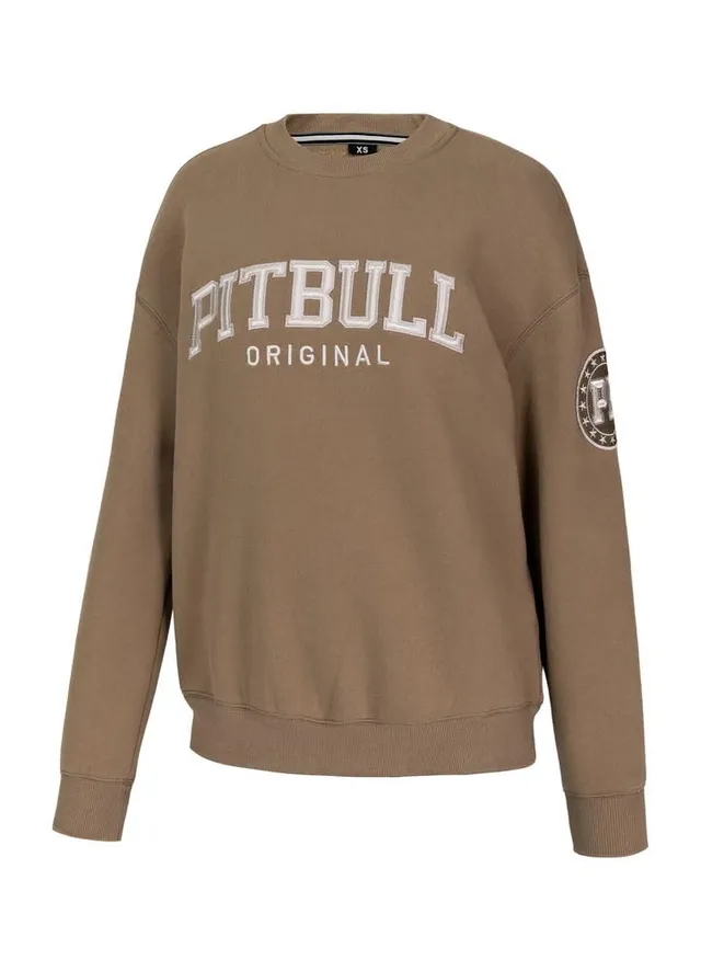 Pitbull felpa oversize donna L senza cappuccio cotone