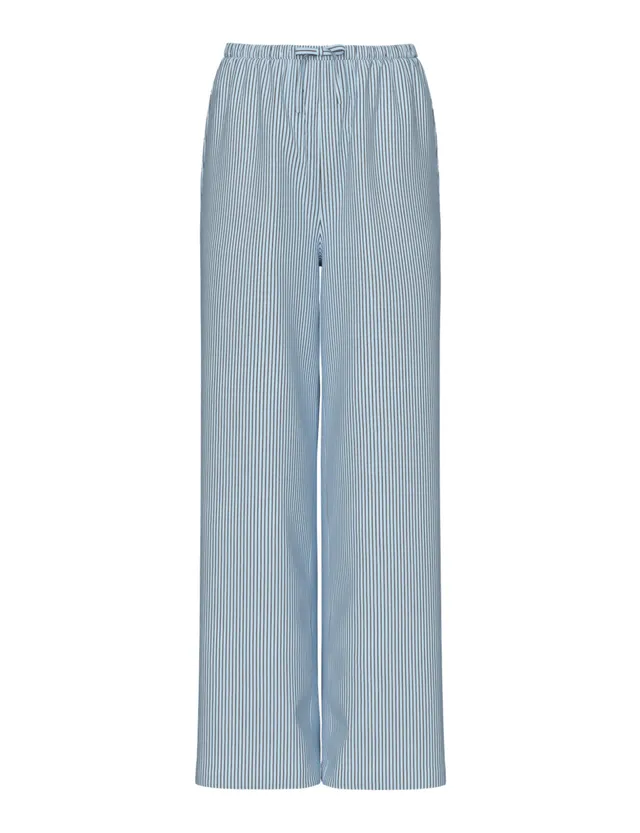 Pieces Pcfeline HW Pantaloni Donna Blu Cachemire Vita Alta