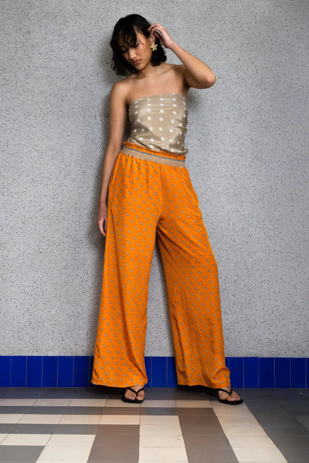 el.residu Madhu Sari #18 pantaloni rosa S/M viscosa