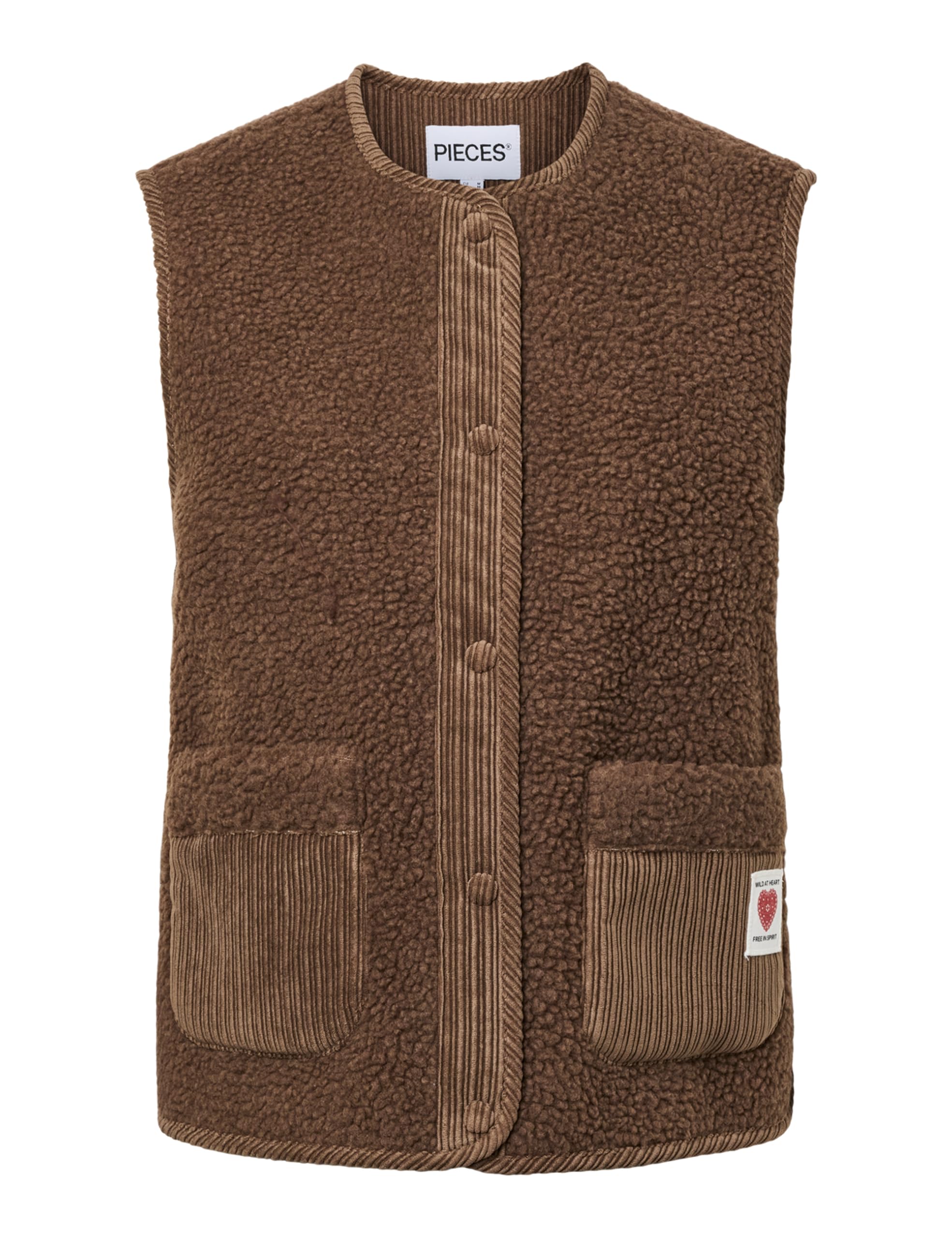 Pieces Pcanastacia Teddy Vest BC gilet donna teddy