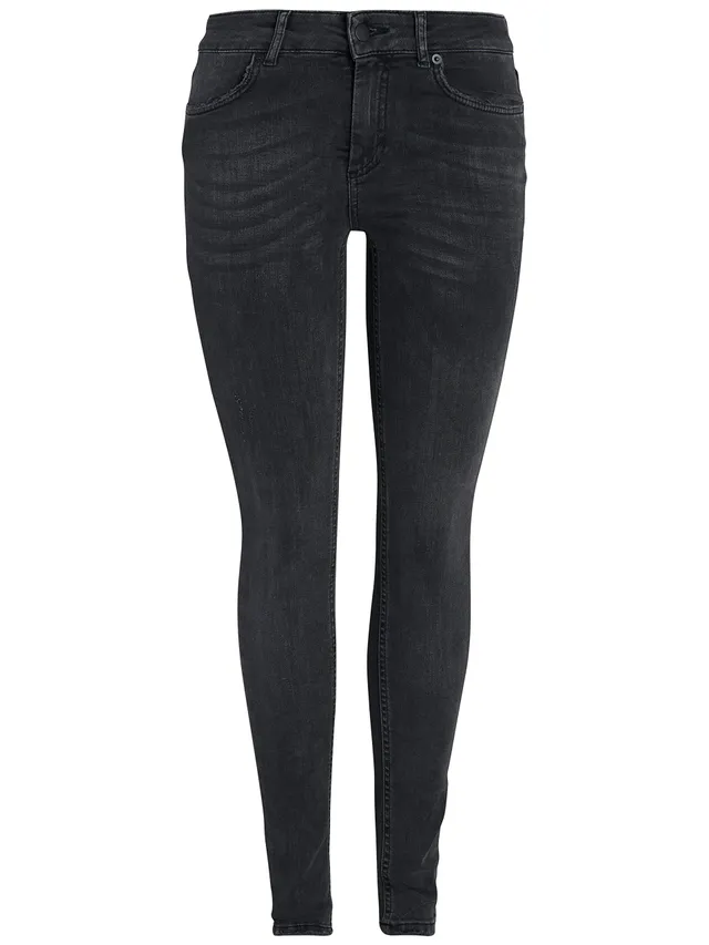 Pieces Pcfive Delly jeans donna grigio skinny cotone