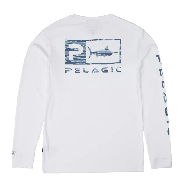 PELAGIC Youth Aquatek Wahoo Icon maglia ragazzo bianca manica lunga